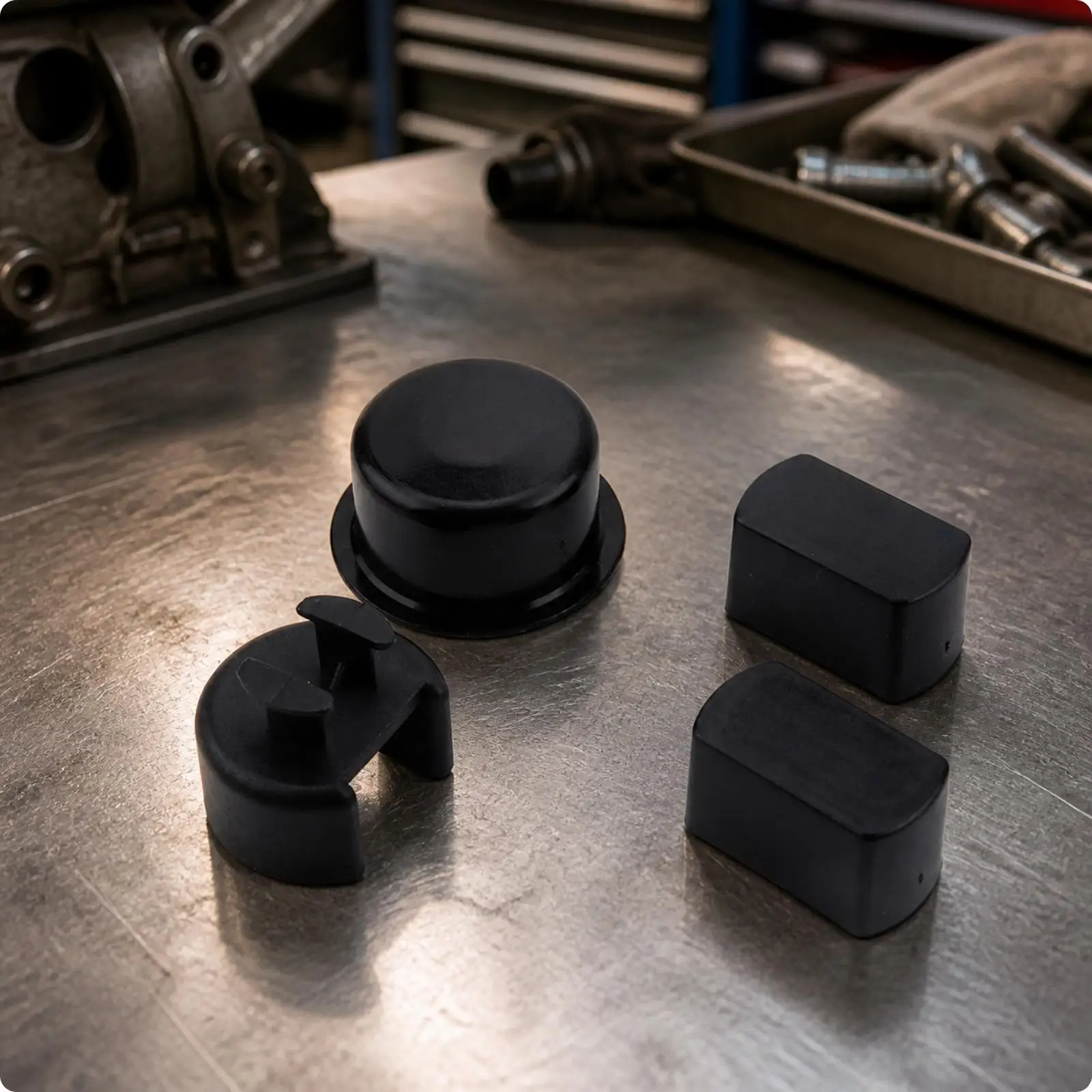 Tailgate Hinge Repair Bushing 4pc Black ABS Molded Hinge Bushing Kit for Ford E7TZ99430B22A
