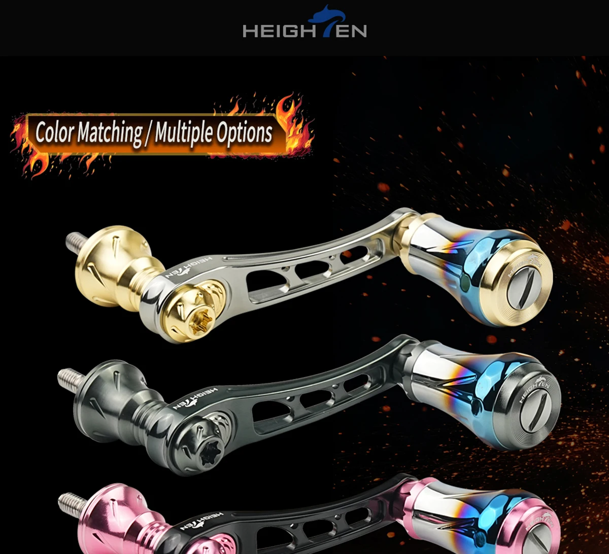 HEIGHTEN Spinnrolle mit Einzelgriff und Einstellbarem Spindelabstand von 40mm bis 50mm und 20mm Carbon-Knöpfen für Luya-Angeln – Detail 20