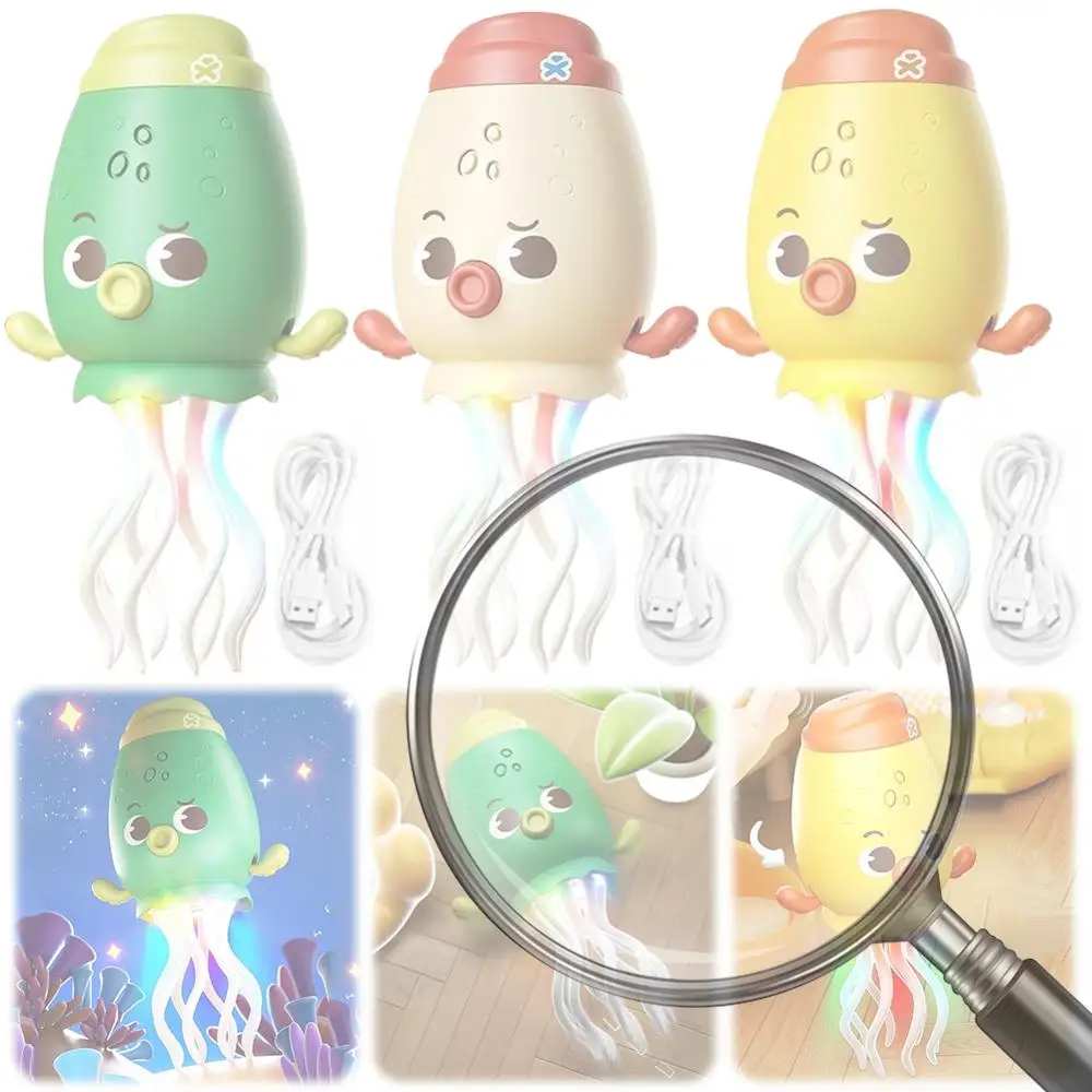 Polpo Danzante Elettrico con Musica, Interattivo, Cavo Tipo C, Sensore Ostacoli, Giocattolo Educativo per Bambini