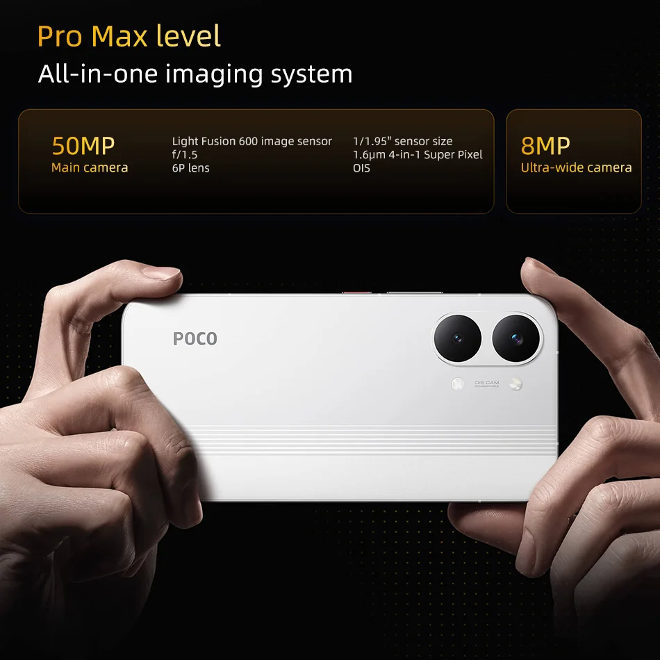 POCO X8 Pro Max 256GB 512GB Cellphone 6.83" 1.5K 120Hz Display Dimensity 9500s NFC 8500mAh 100W HyperCharge 50MP Global Version