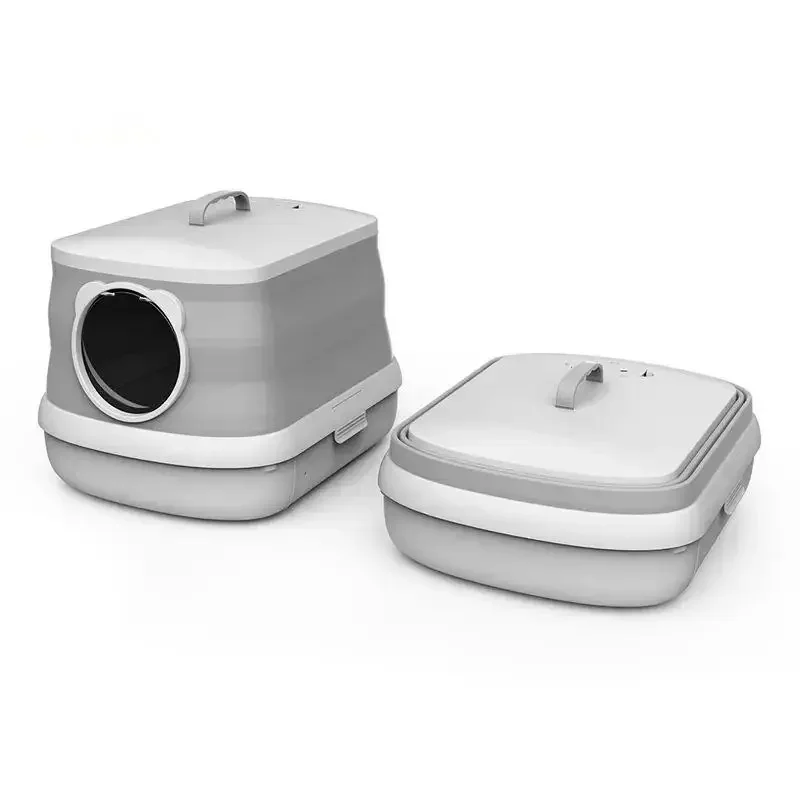 

z Wholesale high quality intelligent cleaning folding closed cat litter box can be OEM