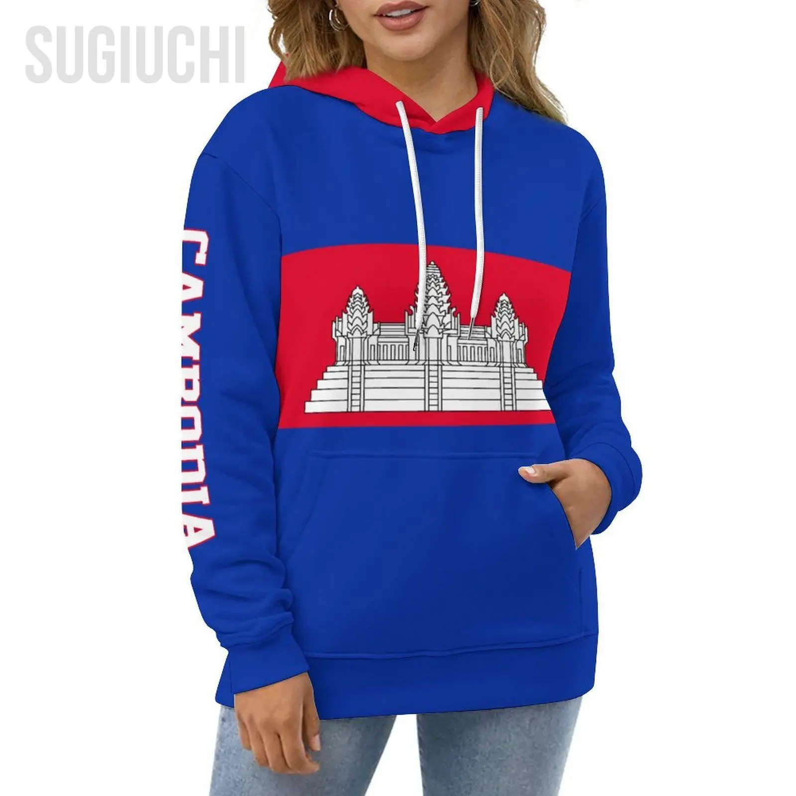 Unisex 3D Hoodie Cambodia Flag Men Women Polyester Harajuku Sweatshirt Pullover Hoodies Casual Cool