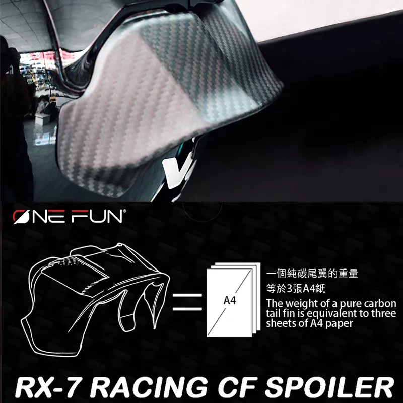 Real Carbon Fiber For AR RX RX7X/V-GP VZ RAM SZR Crane Red/Fire Blue Haga GP Painted Rear Wing Ducktail Spoiler Deflector Tail