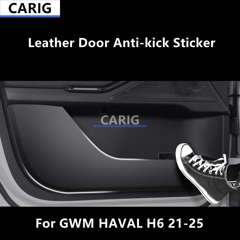 

Для GWM HAVAL H6 21-25 кожаная дверная противоударная наклейка модифицированный узор из углеродного волокна внутренняя пленка аксессуары модификация