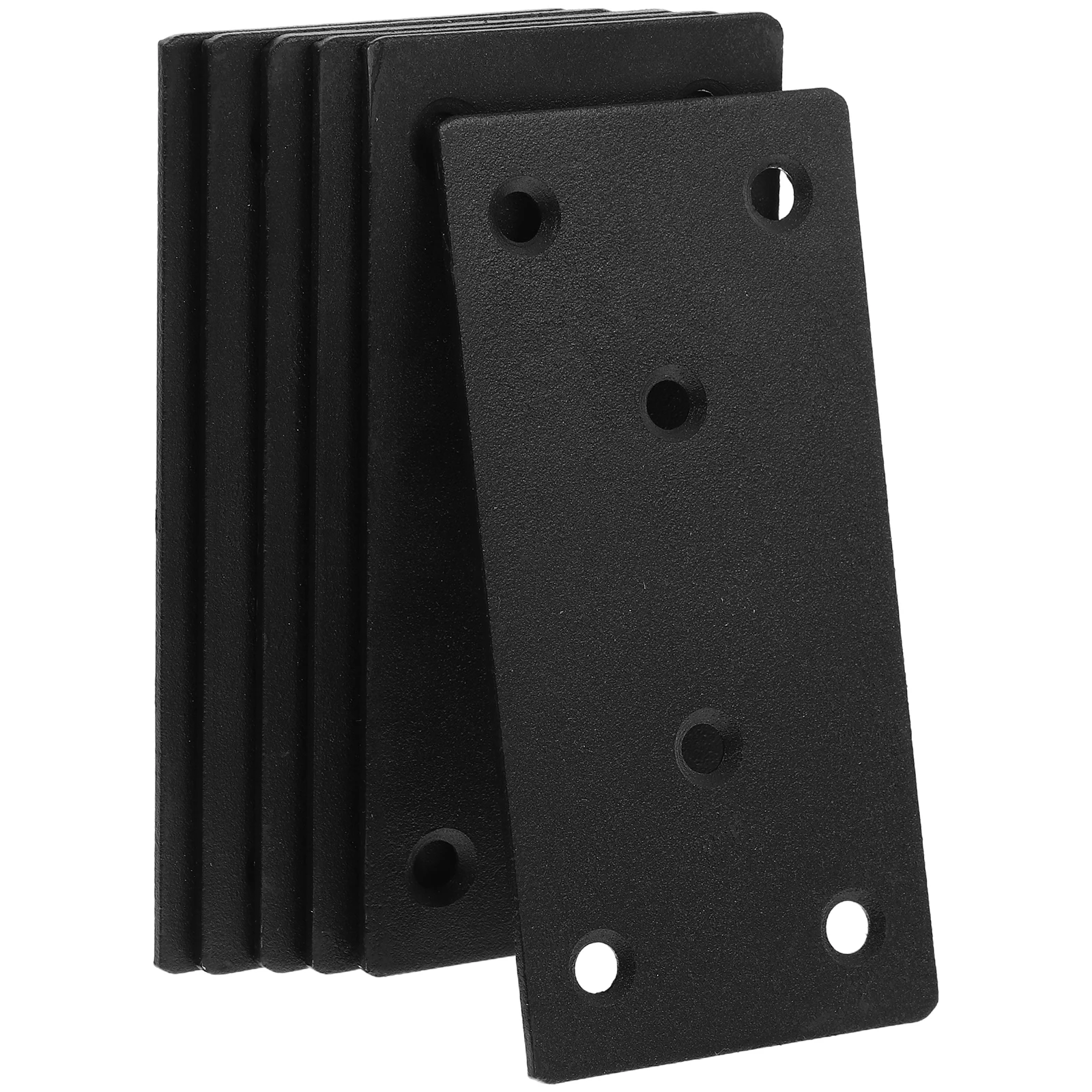 

6Sets Black Flat Metal Brackets Stainless Steel Furniture Repair Straight Plates Screws Wood Mending Plates Corner Brace Fixing