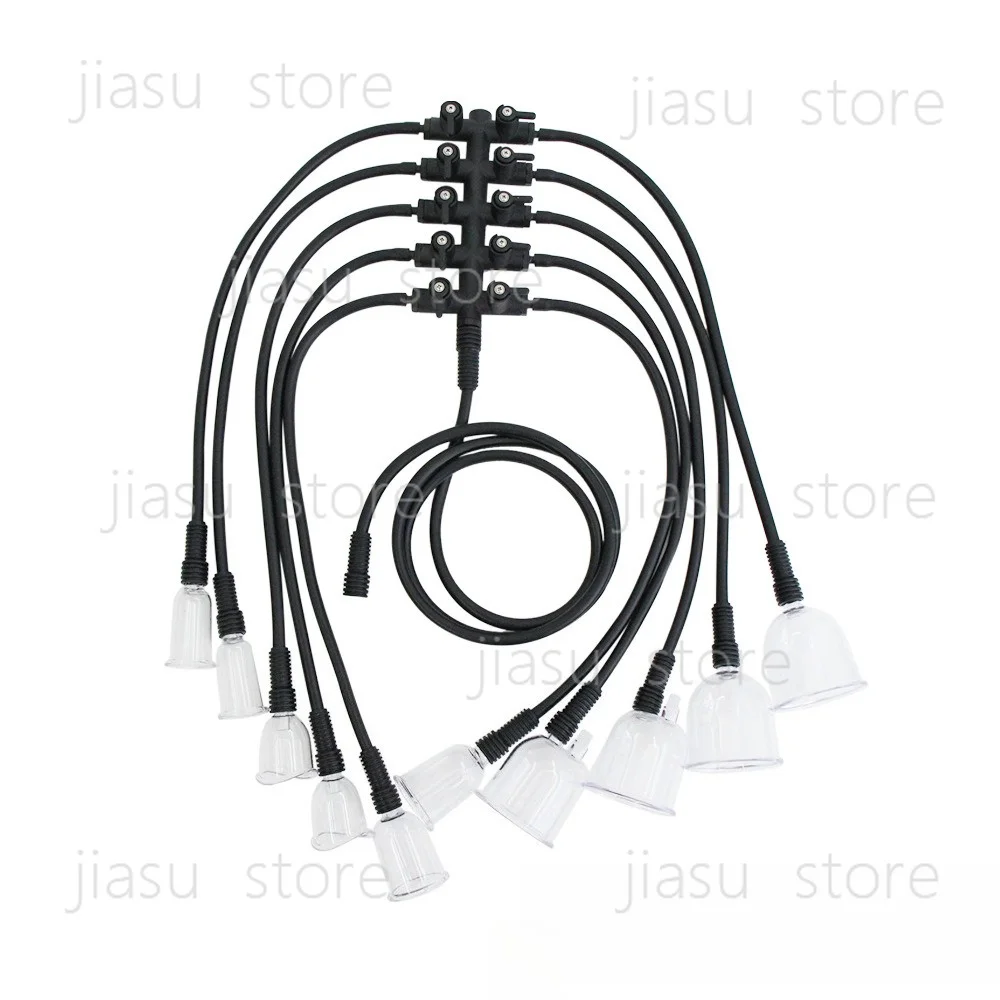 Chest Massager Accessories 10 Rows of Hose Special Accessories 12 Rows of Hose Negative Pressure Vibration Cupping Cup Consumabl