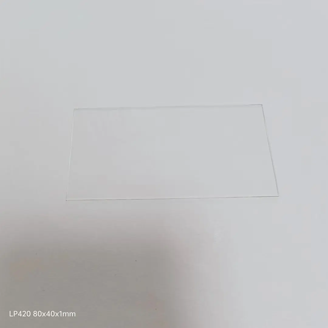Tamaño 80x40x1mm con revestimiento AR 420nm a 2500nm vidrio de filtro de paso de banda largo LP420