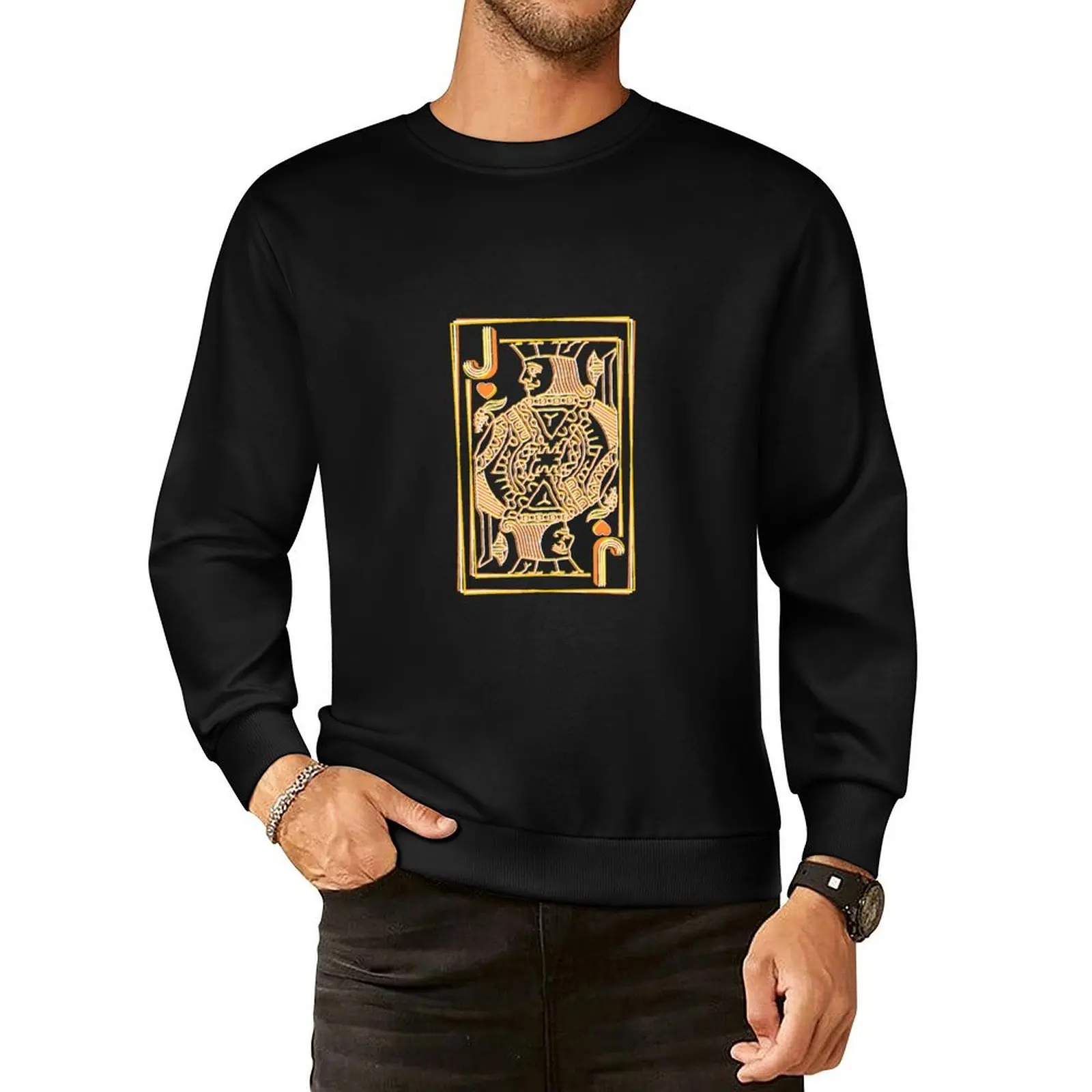 

Playing Cards Retro Jack Of Hearts Pullover Hoodie men's autumn clothes streetwear men new in hoodies & sweatshirts