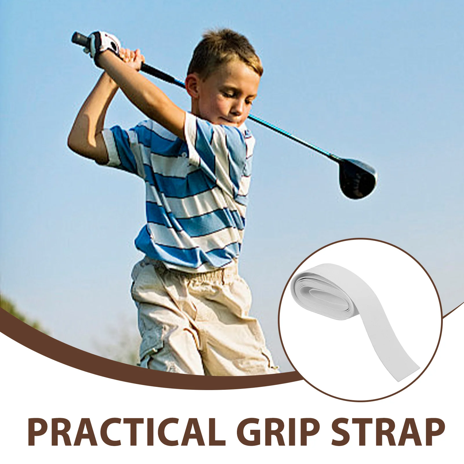 

Golf Grip Wrap Tape White PU Anti-Slip Sweat Absorbing Durable Repair Paddle Grip Tape Wrap Sports Supplies Sports Supplies