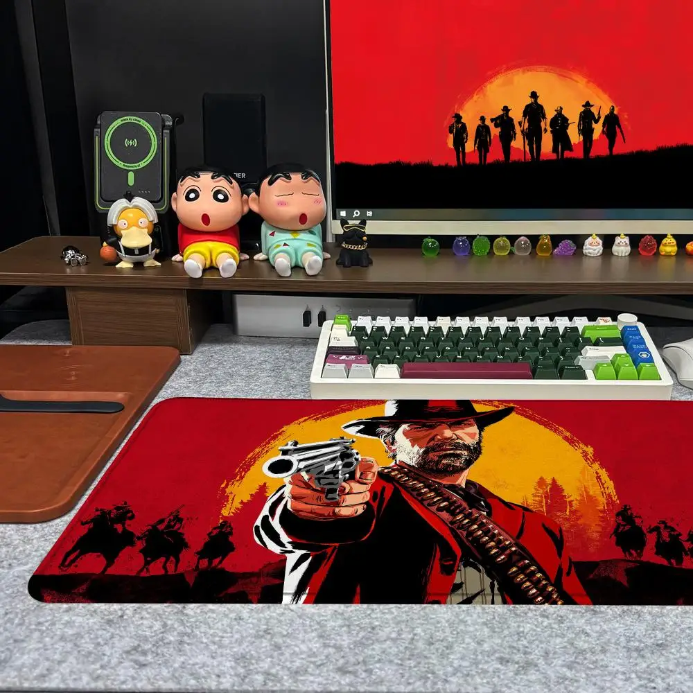 Red Dead Redemptions 2 Mouse Pad Xxl Computer Large Size Mousepad Non-slip Gamer Keyboard Mausepad 90x40cm Art Design HD Deskmat