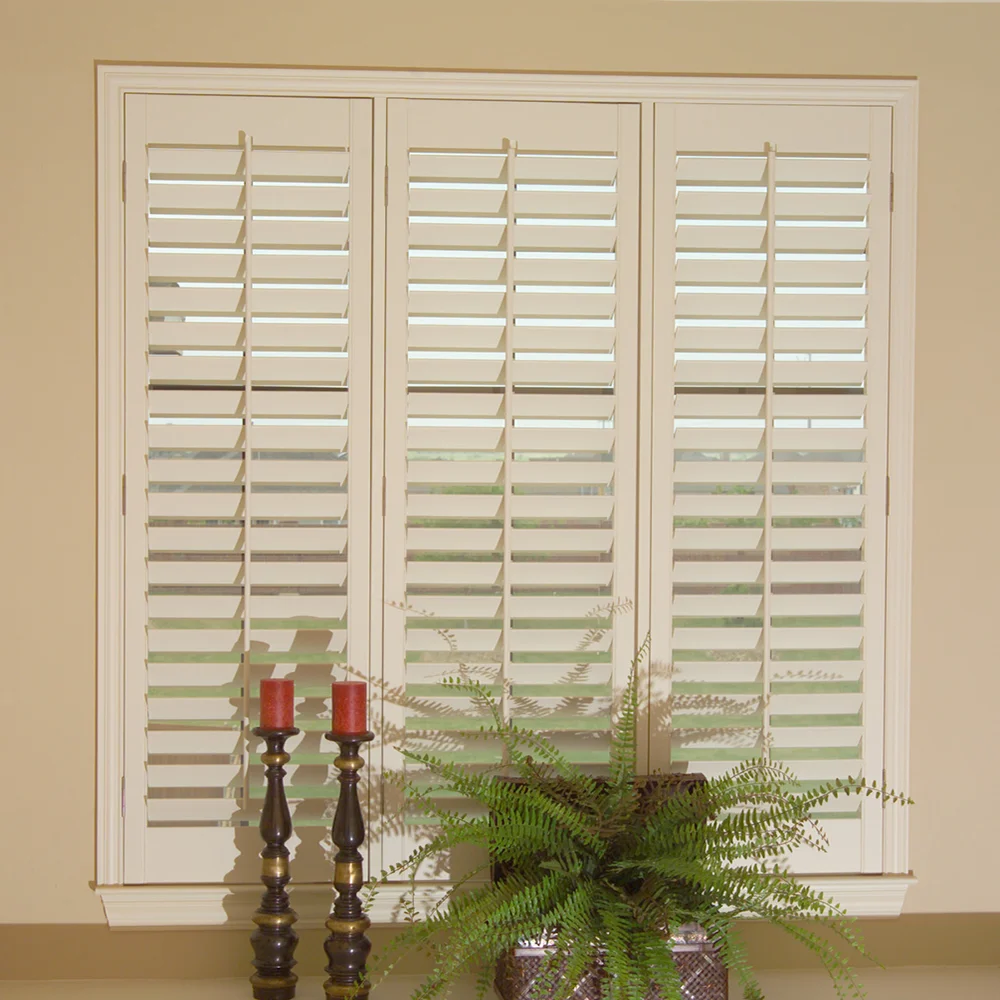 Factory Price Motorised Horizontal Plantation Shutters Wood Shutters for Windows