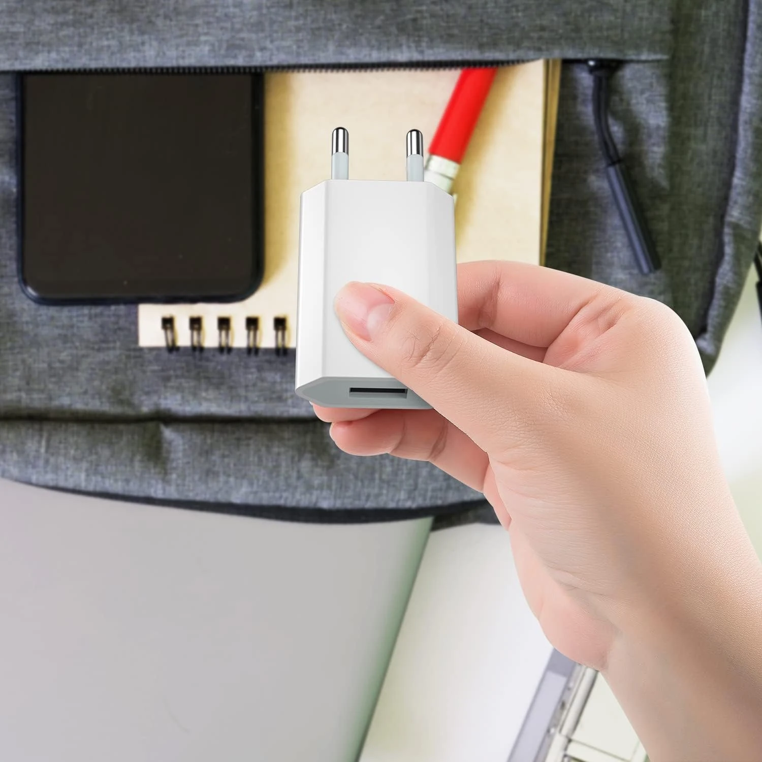 1-5 قطعة العالمي 5 فولت 1A الاتحاد الأوروبي التوصيل USB جدار شاحن الهاتف آيفون سامسونج Xiaomi Redmi جوجل هواوي شاحن محول الطاقة #4