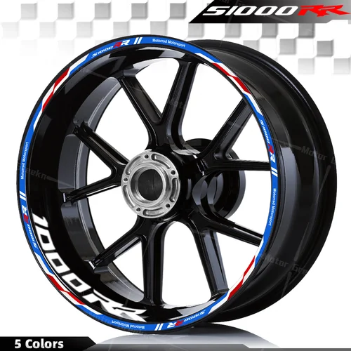 Imagen 1 del producto Pegatina reflectante para rueda de motocicleta en el interior del cubo, calcomanía para llanta de carreras de 17 pulgadas, accesorios de cinta a rayas para S1000RR s1000rr S 1000 rr