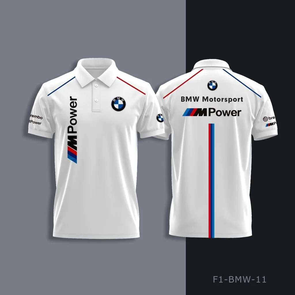 

BMW Motorsport Мотоциклетная спортивная рубашка Гоночная футболка Быстросохнущая дышащая летняя рубашка-поло Футболка с коротким рукавом
