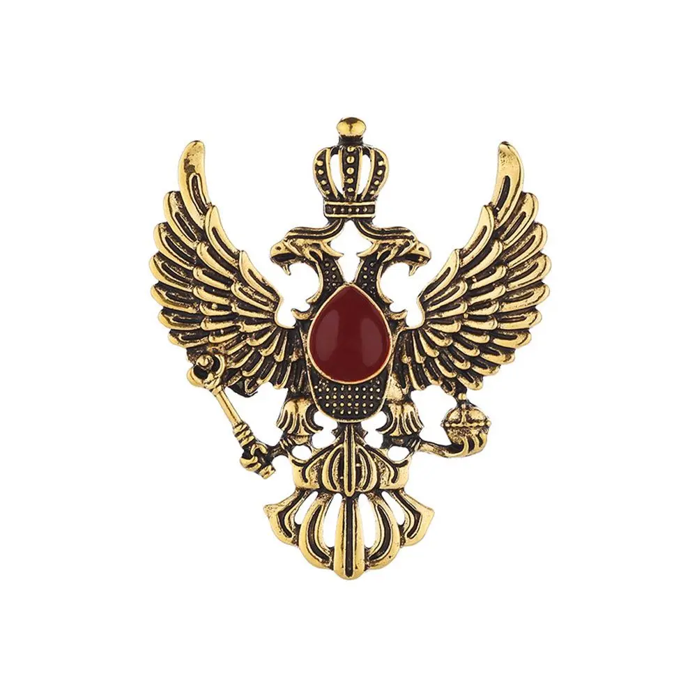 Retro Clothing Collar Men's Badge Men Suit Lapel Pin Double-headed Eagle Medal Brooches Brooch Pins Fashion Accessories Jewelry