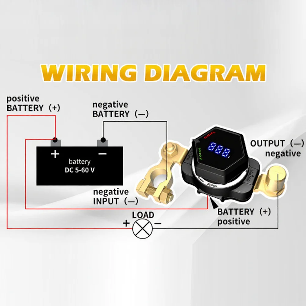 Car Top Post Battery Disconnect Switch 5-80V Marine Battery Cut-Off Switch Isolator Electrical Equipment