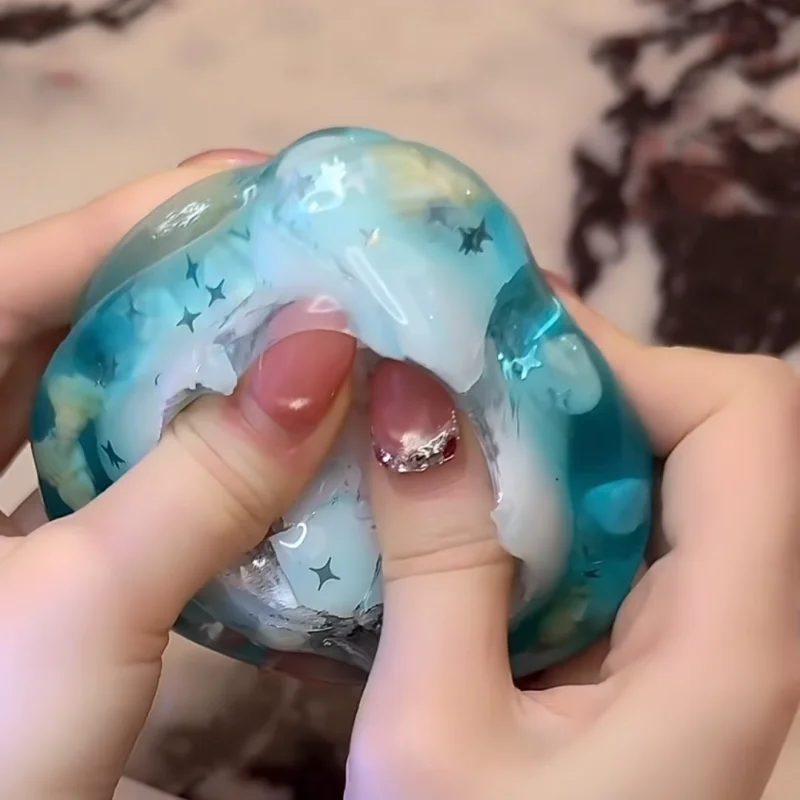 Ocean Crunchy Squeeze Ball Stress Relief Fidget Toy ASMR Snow Crunch Sensory Soft Daily Decompression Gift for Anxiety Relax