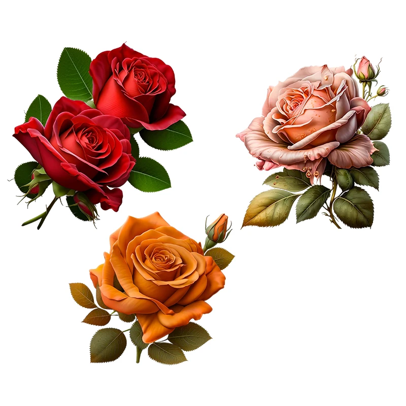 Car Stickers Beautiful Red Roses Fashion Bumper Rear Window Waterproof Vinyl Decals Car Styling Decoration Accessories