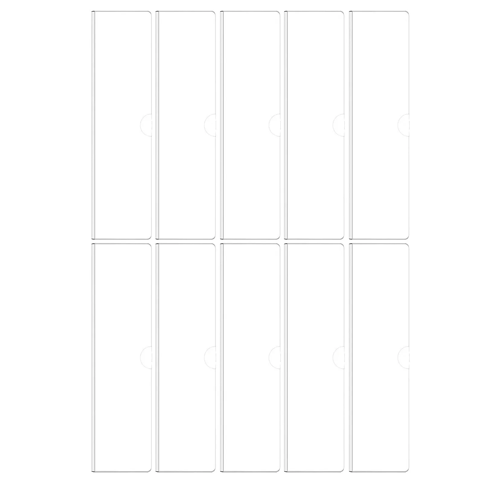 Acrylic Wall Name Plate Holder 10 Pack 2 x 8 Inch Clear Sign Frames with Adhesive Tape for Office Doors