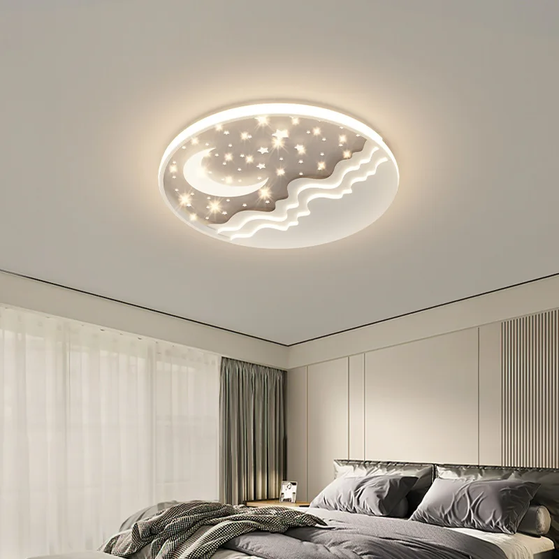 

Modern led lights Bedroom Chandeliers Lamp Living Room lustre Child room Moon Stars lamps Indoor lighting round ceiling light