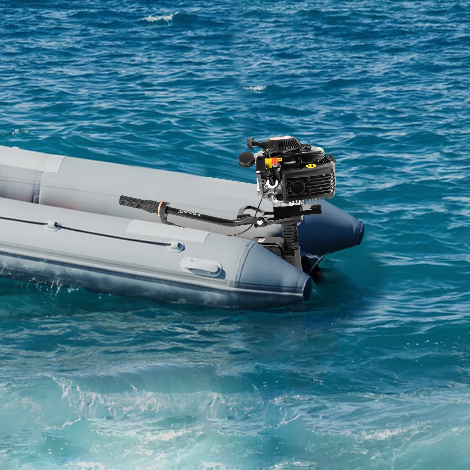 

4 Stroke 4HP Gas Outboard Motor, 2900W High-Power Fishing Boat Engine, Variable Speed 4500-5500rpm, Air Cooling for Small Boats