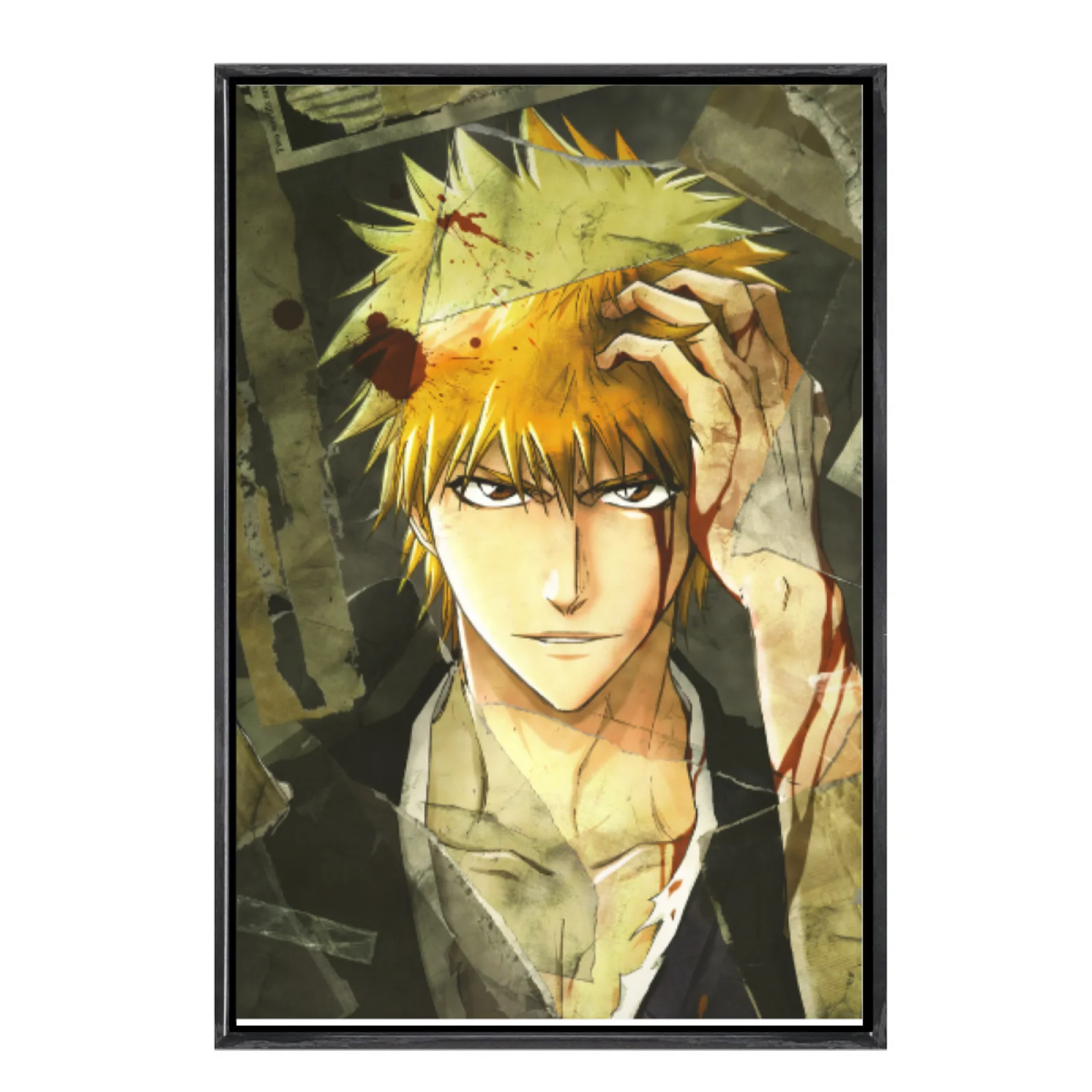 

Японская манга, многоразмерный холст, постер в двойной рамке, настенное искусство, домашний декор отбеливателя для гостиной, спальни