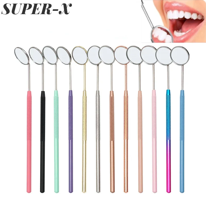 1PCSDental Stainless Steel Dental Extension Mirror Filling Equipment Makeup Eyelash Inspection Mirror Cleaning Oral Dental Tools