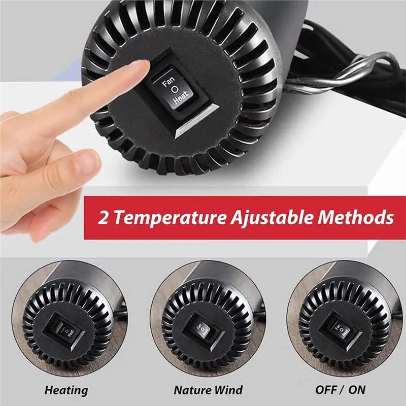 A22E-Car Heater,12V Portable Car Heater That Plugs Into Cigaret Lighter, Defroster For Car Windshield, Defogger With Holder