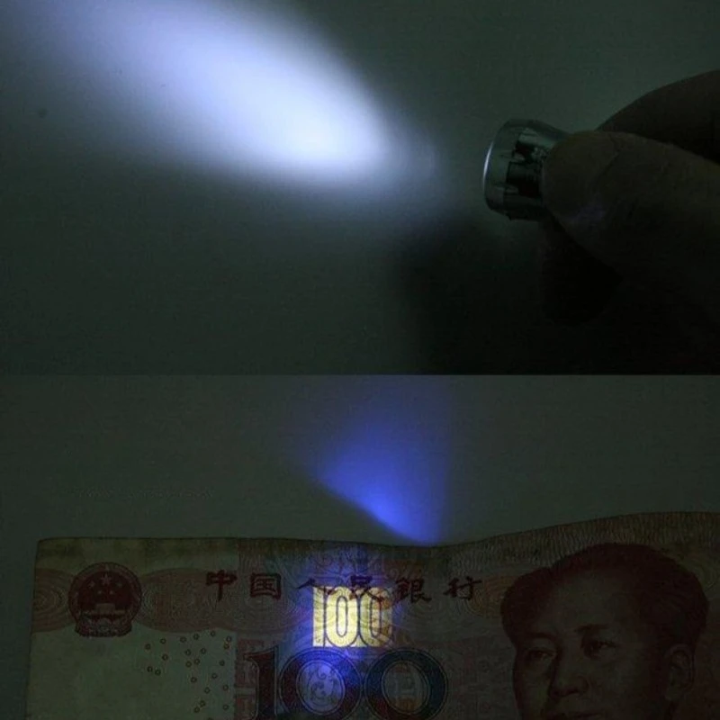 Keychain Emergency Light Mini LED Flashlight Portable Always on White for Night Outdoor Activities Hiking Camping Backup Light