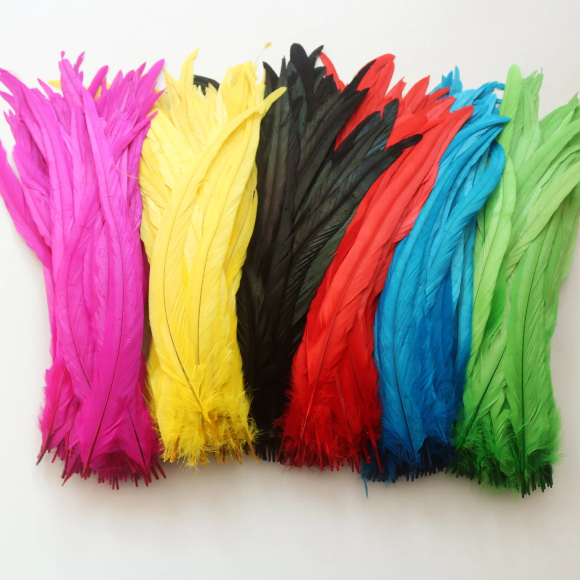 50pcs/lot Rooster Feathers Carnival Feathers for Decoration 25-40cm and Accessories for the Table Sewing Chicken Feather Dress