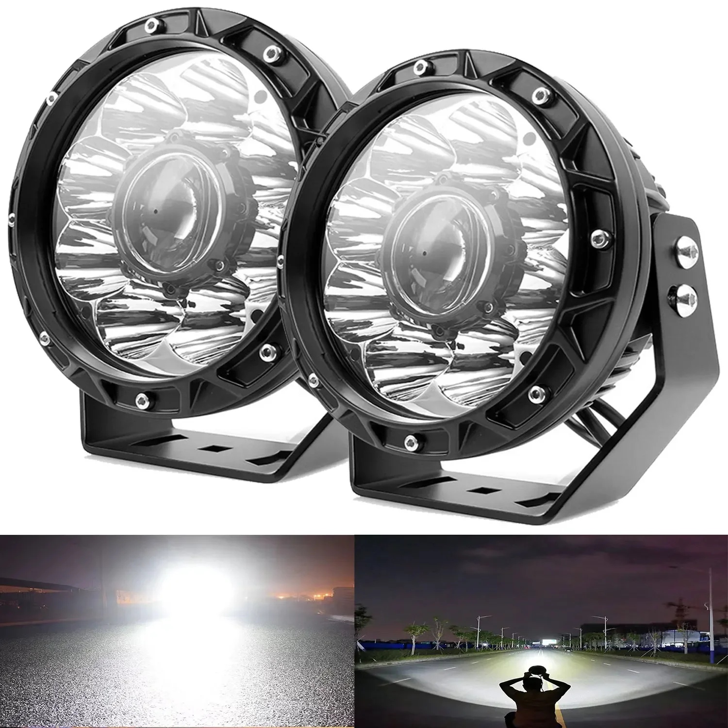 

Car High Bridges Search Light Spotlight LED Bulbs for Long Range 4x4 Driving Led Off Road 12v 24v Flood Beams Car Truck ATV SUV