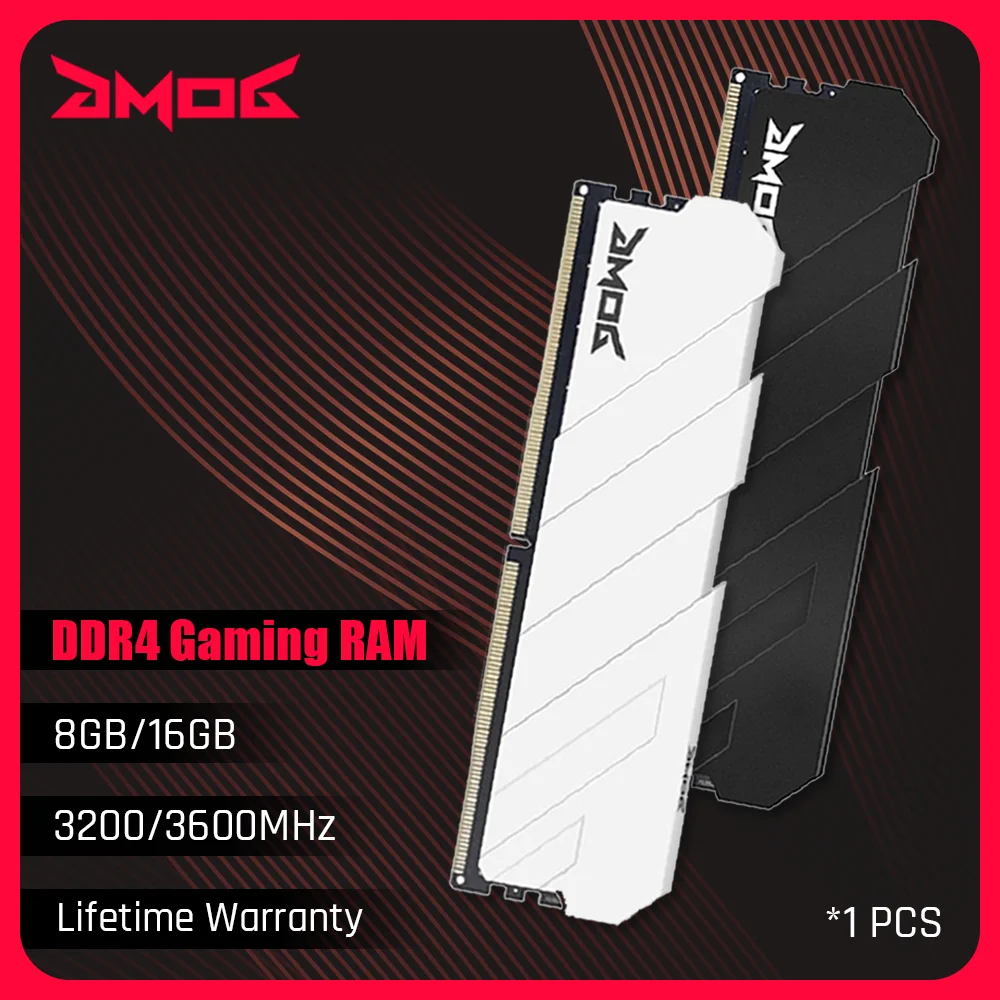 

GMOG Gaming Memoria RAM DDR4 8GB 16GB 3200MHz 3600MHz XMP Overclocking DIMM 288pin 1.2V Desktop RAM Lifetime Warranty