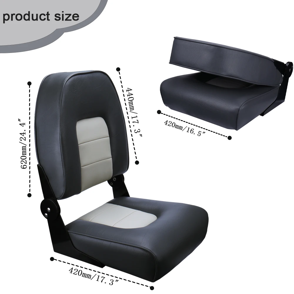 Asiento plegable de Pvc para barco, silla de cubierta de fundición profesional para pesca marina, accesorios marinos, suministros para yates