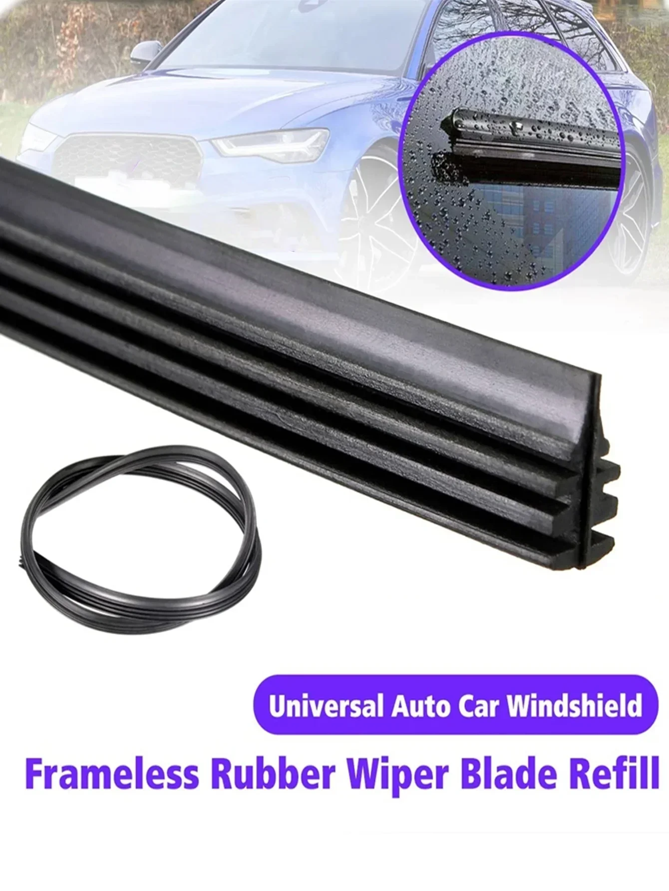 800/700/350mm Car Vehicle Soft Silicone Refills For Window Wiper Blades Elastic Band Windscreen Insert Rubber Strip Accessories