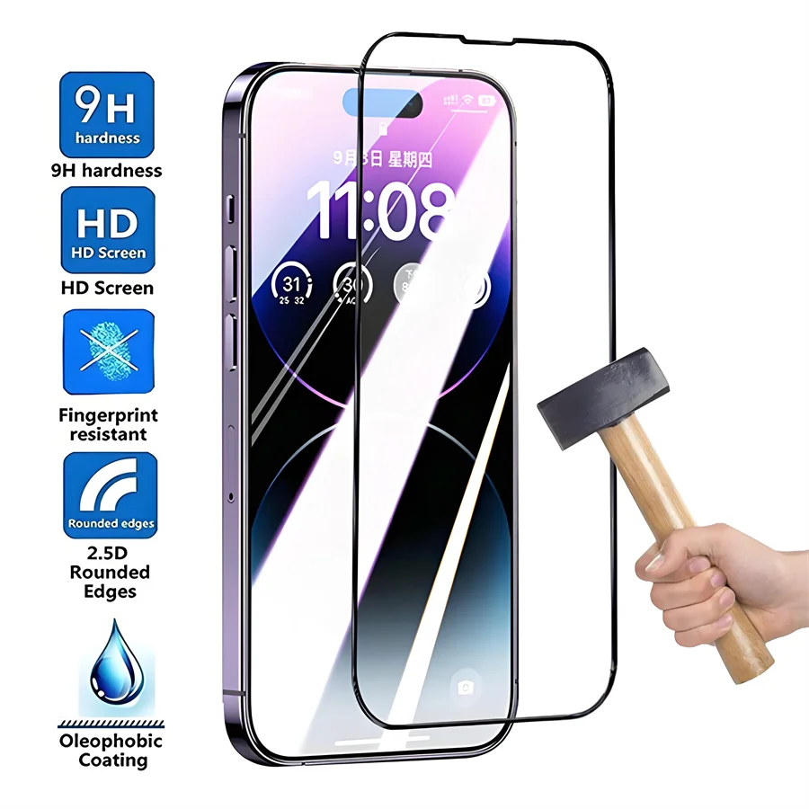 

Privacy Screen Protector For iPhone17 16 15 14 13 12 11 X XS XR Pro Max Plus Anti-spy HD Matte Finish Tempered Glass Phone Film
