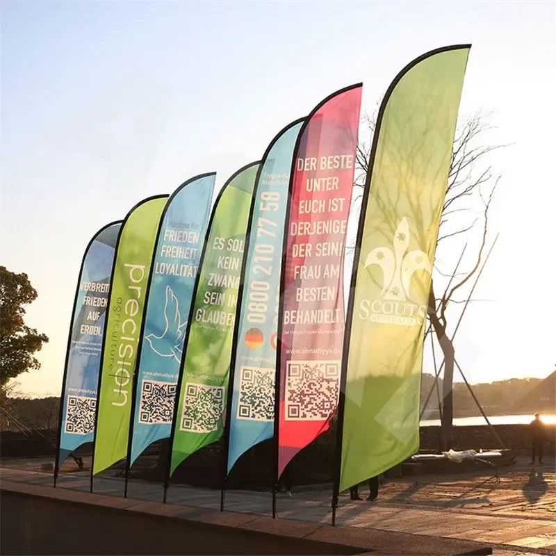 Custom Feather Flag With Aluminum Pole,Knife  Swooper Flag Pole,Outdoor Promotion Advertising Flutter Flag