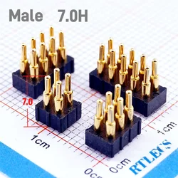 1 Piece Pogo Pin 2.0 MM Grid 4 6 8 10 Position Height 7.0 Dual Row SMD PCB Header Spring Loaded Probe Solderable RoHS Lead Free
