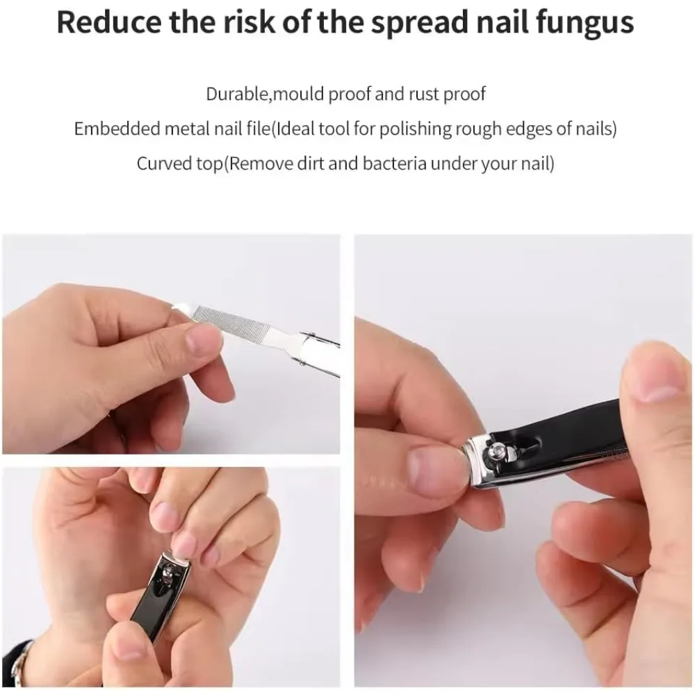 Stainless Steel Nail Clippers Set: Heavy Duty and Ultra Sharp Grooming Tools Ideal for Gifts