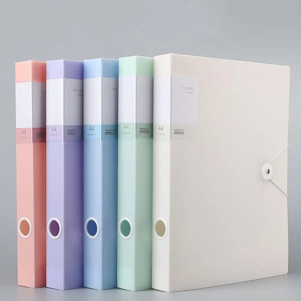 Excellent File Folder Organ Box  Thickened Fastener Tape Document Folder  A4 File Folder Organ Bag