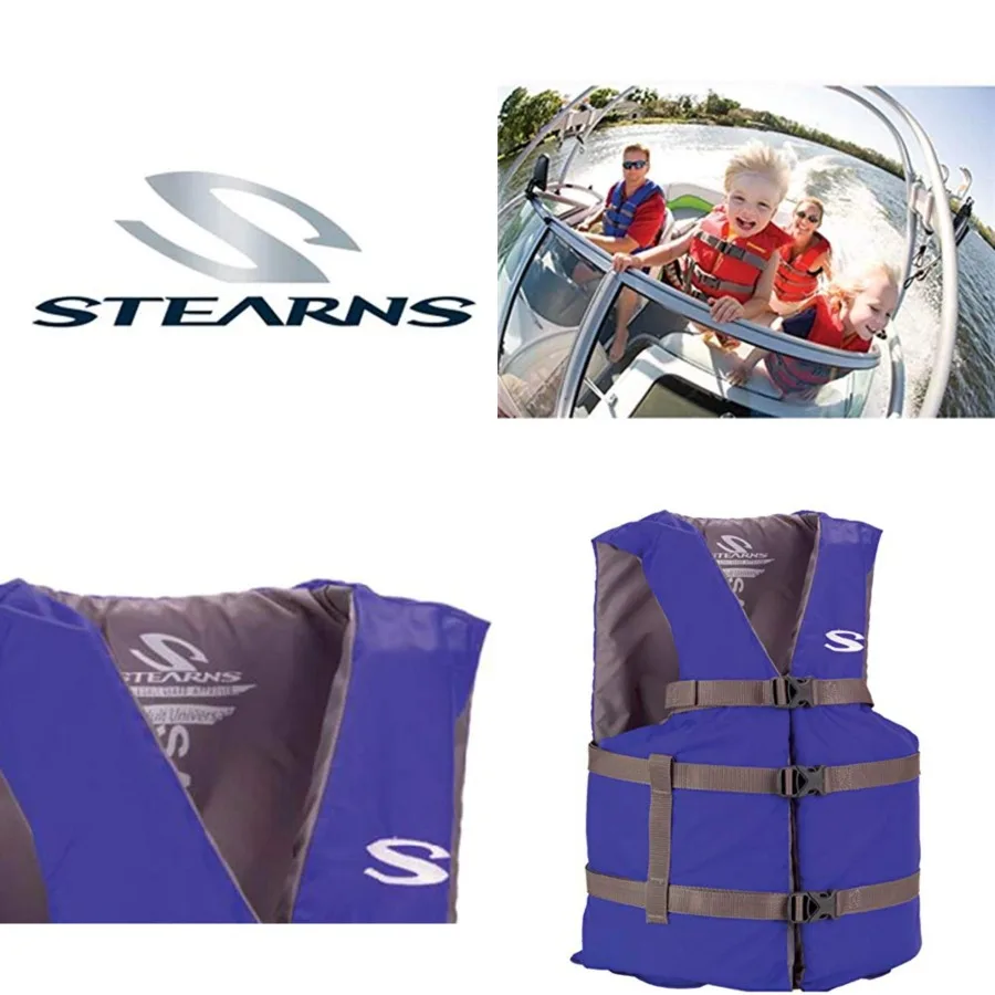 

Adult Life Vest, USCG Approved Type III Life Jacket, PFD for Boating, Swimming, Watersports, More, s