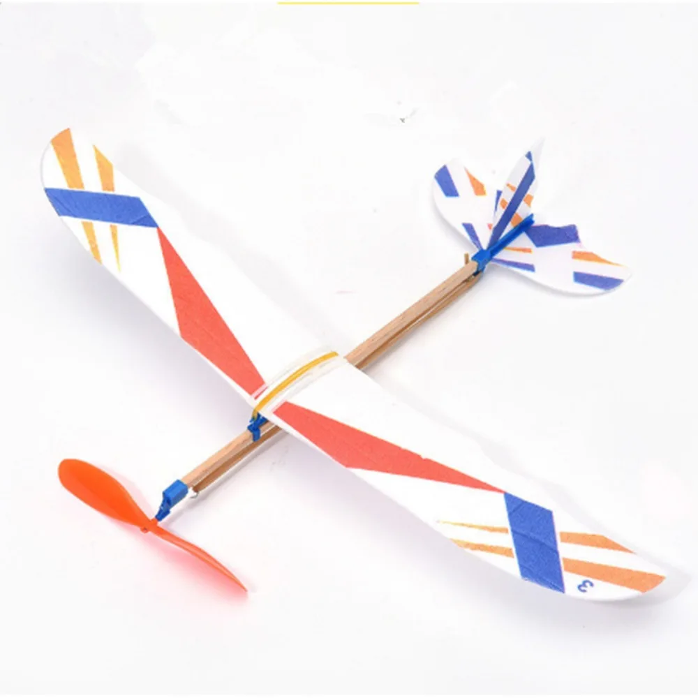 

Elastic DIY Flying Glider Airplane Hand Throw Glider Model Toys Science Toy Assembly Flying Plane Model Children