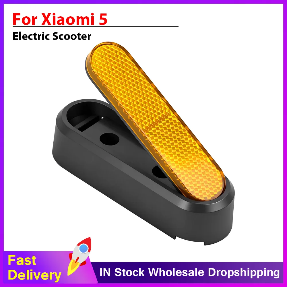 Para mi5 capa da roda traseira para xiaomi 5 scooter elétrico hub tampa protetora escudo decorativo refletor adesivo reflexivo