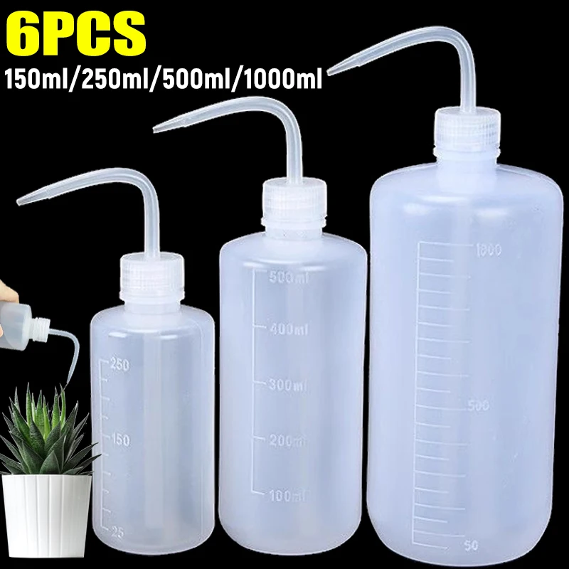 1/6PCS Tattoo Waschen Squeeze Flasche Reinigung Labor Mess Flasche Pflanzen Bewässerung Spray Flaschen Küche Flüssigkeit Werkzeuge