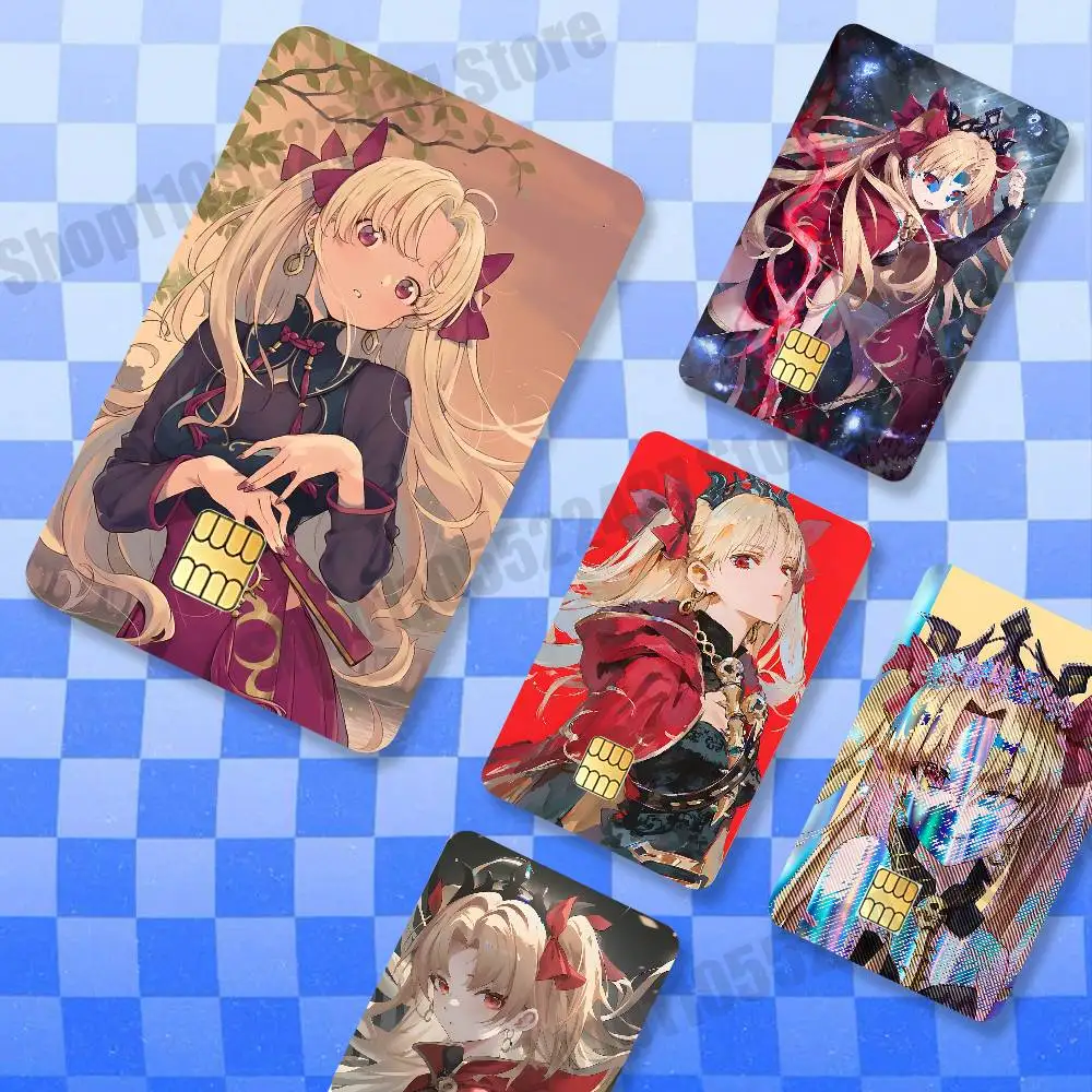 Autocollant holographique brillant E-Ereshkigal Fate Cartoon pour carte bancaire, carte de crédit