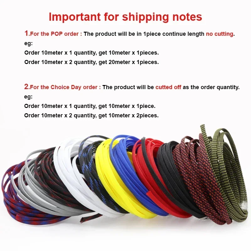 1/2/5/10/20/30/50M 10mm Insulated PET Braid Sleeves Expandable High Density Cable Sheath Wrap Protector Braid For Wires