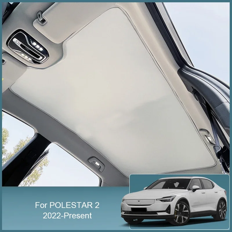 

For POLESTER 2 2022 2023 2024 Car Ice Crystal Sunroof Sunshade Skylight Roof Heat Insulation Shading Auto Interior Accessories