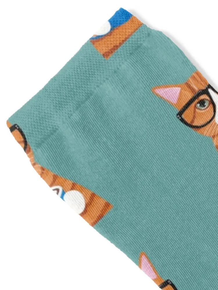 Ginger Catpuccino Coffee Cat Socks Lots new year colored funny gift Socks Men Women's