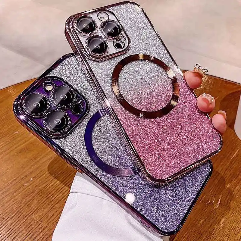 Glitter Plating Magnetic Ring Phone Case For Infinx Hot 9 10 11 12 20 30 Play 11S NFC Hot 40 50 Pro Plus 30i 40i 50i Soft Cover #2