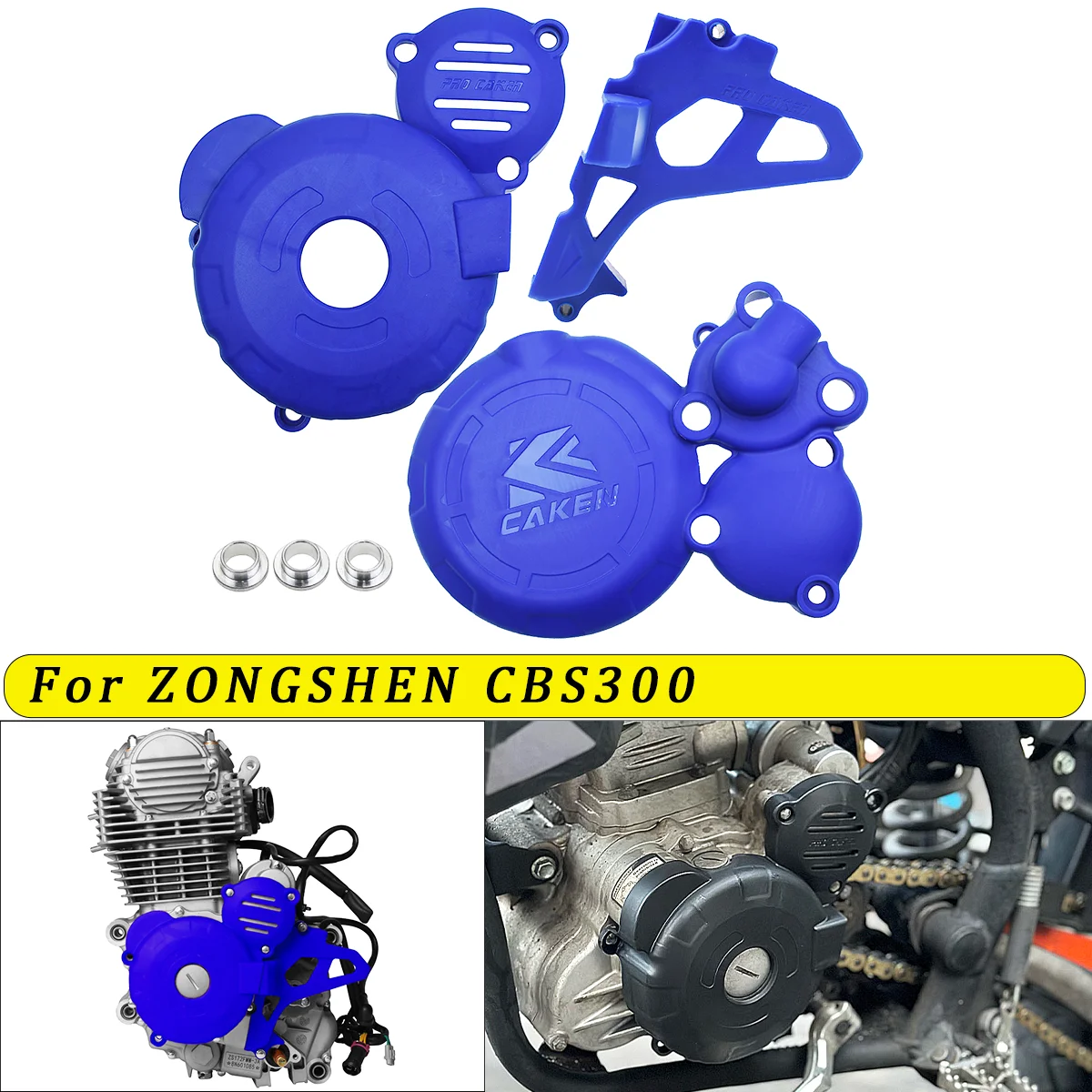 

Motorcycle Engine Clutch Guard Water Pump Cover Ignition Protector For ZongShen CBS300 NB300 Engine ZUMA AJ1 KEWS GUIZUN HJMOTO