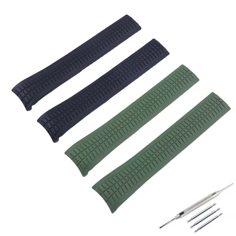 Watch strap accessories compatible for Patek Philippe dustproof rubber watch band Grenade Aquanaut 5164 5167 men wristband 21mm